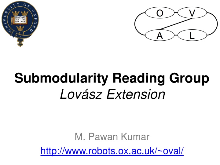 submodularity reading group lov sz extension