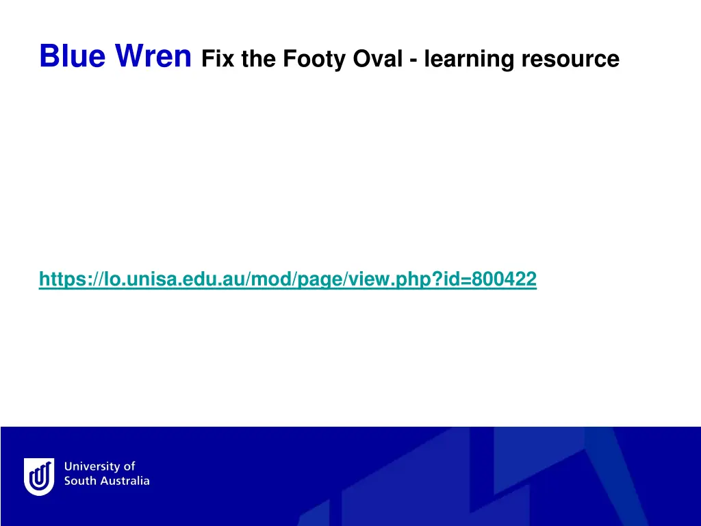 blue wren fix the footy oval learning resource 2