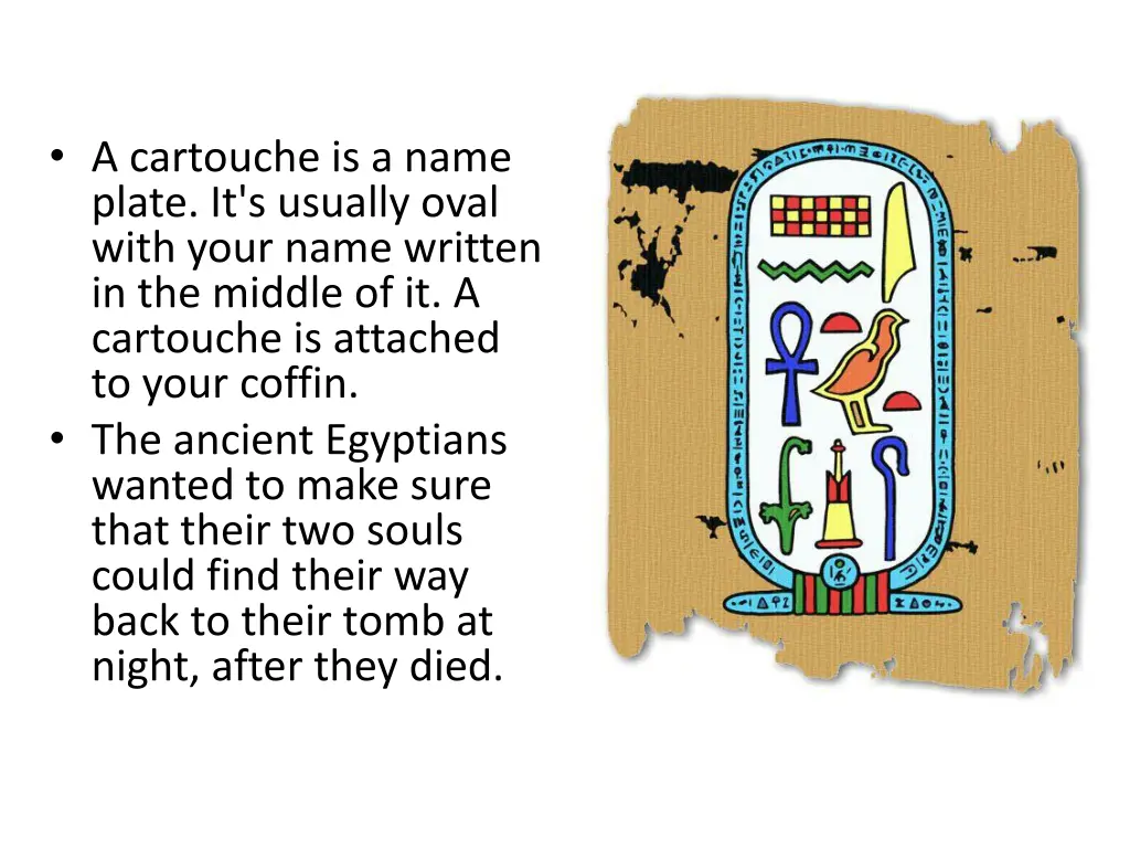 a cartouche is a name plate it s usually oval