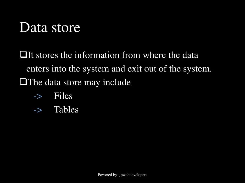 data store
