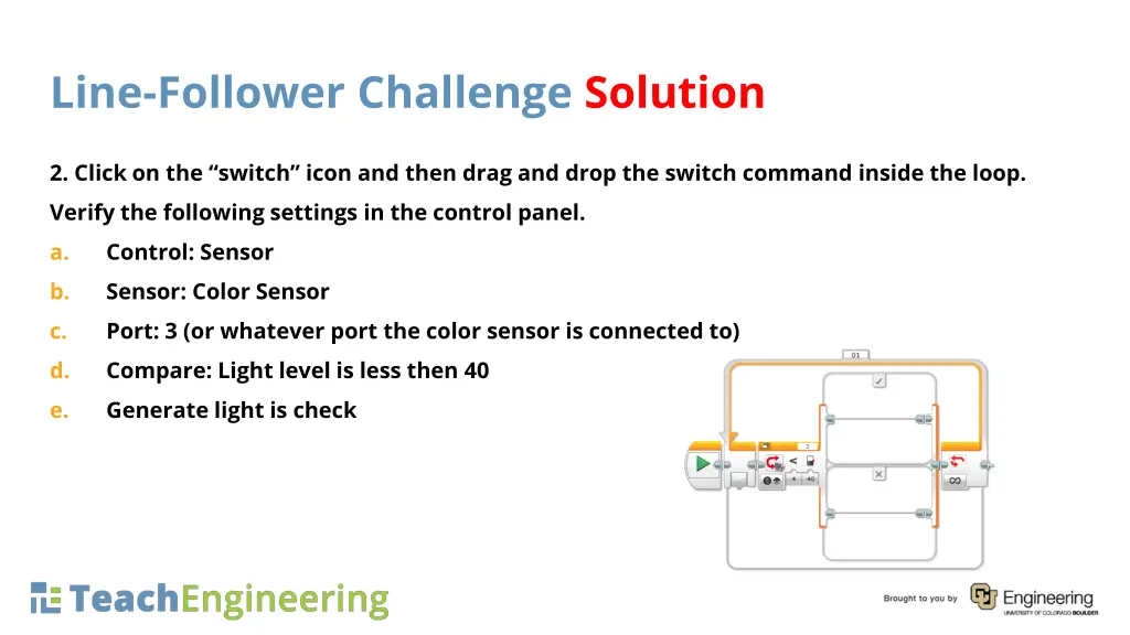 line follower challenge solution 1