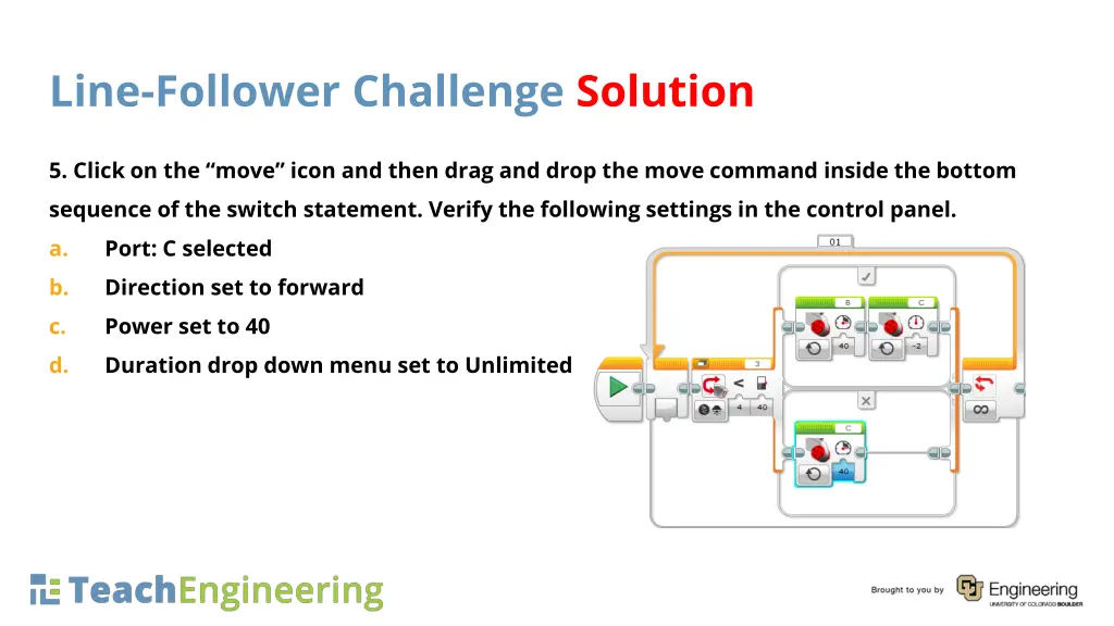 line follower challenge solution 4