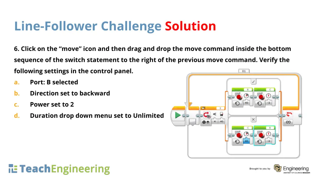 line follower challenge solution 5