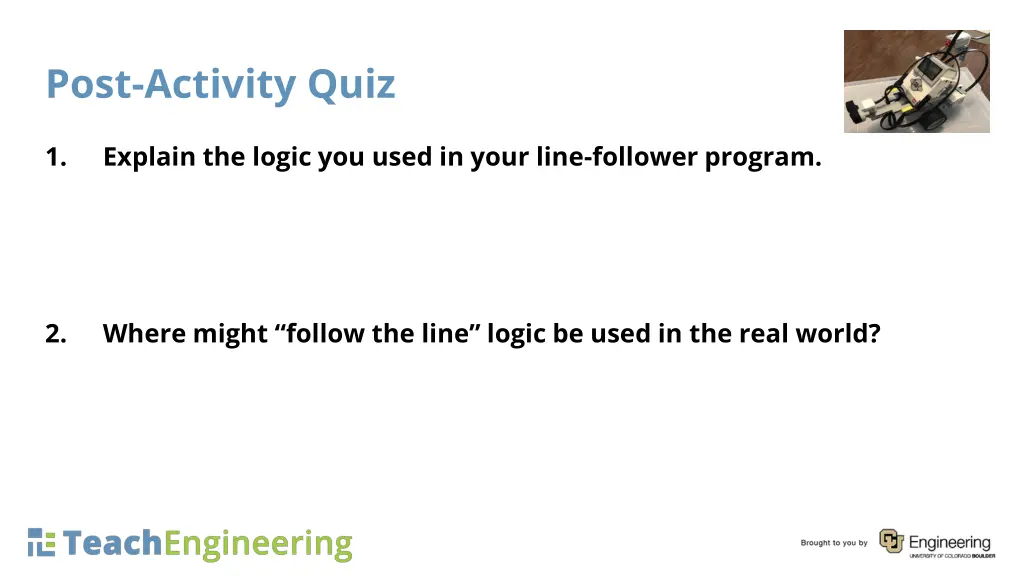 post activity quiz
