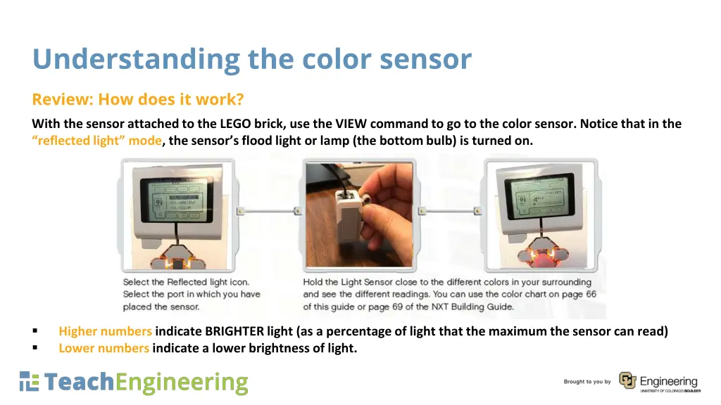 understanding the color sensor 1