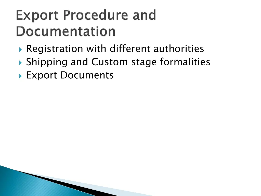 registration with different authorities shipping