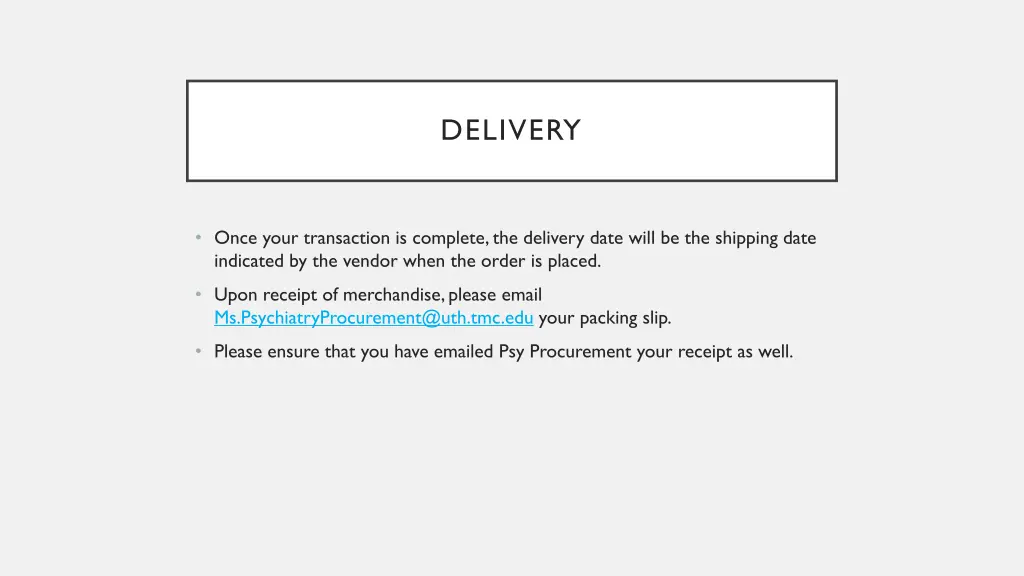 delivery