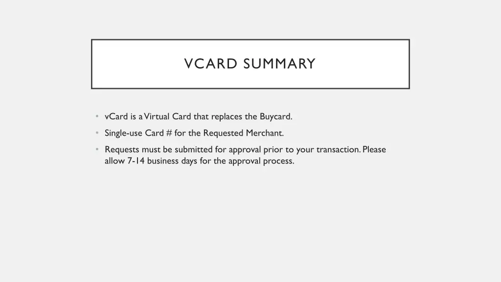 vcard summary