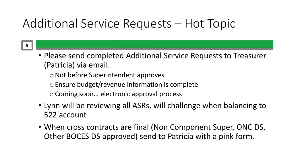 additional service requests hot topic