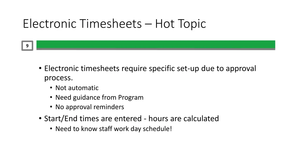 electronic timesheets hot topic