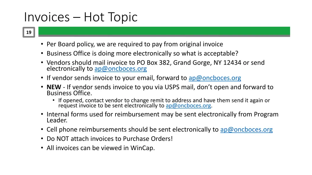 invoices hot topic