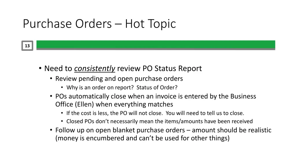 purchase orders hot topic