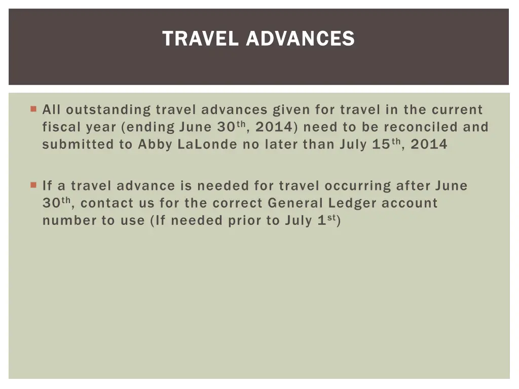 travel advances travel advances