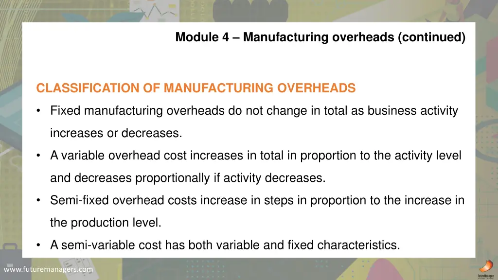 module 4 manufacturing overheads continued