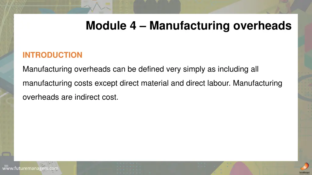 module 4 manufacturing overheads