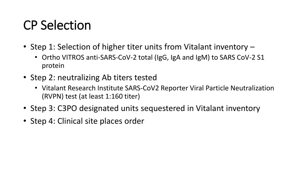 cp selection cp selection