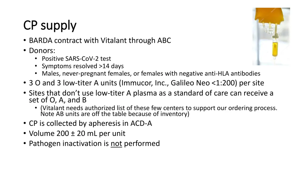 cp supply cp supply barda contract with vitalant