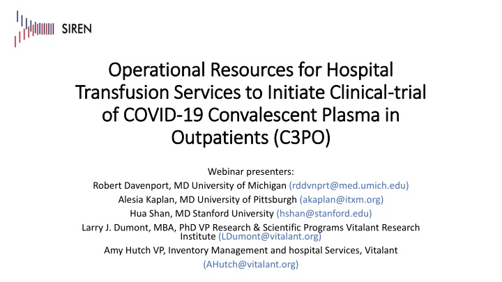 operational resources for hospital operational