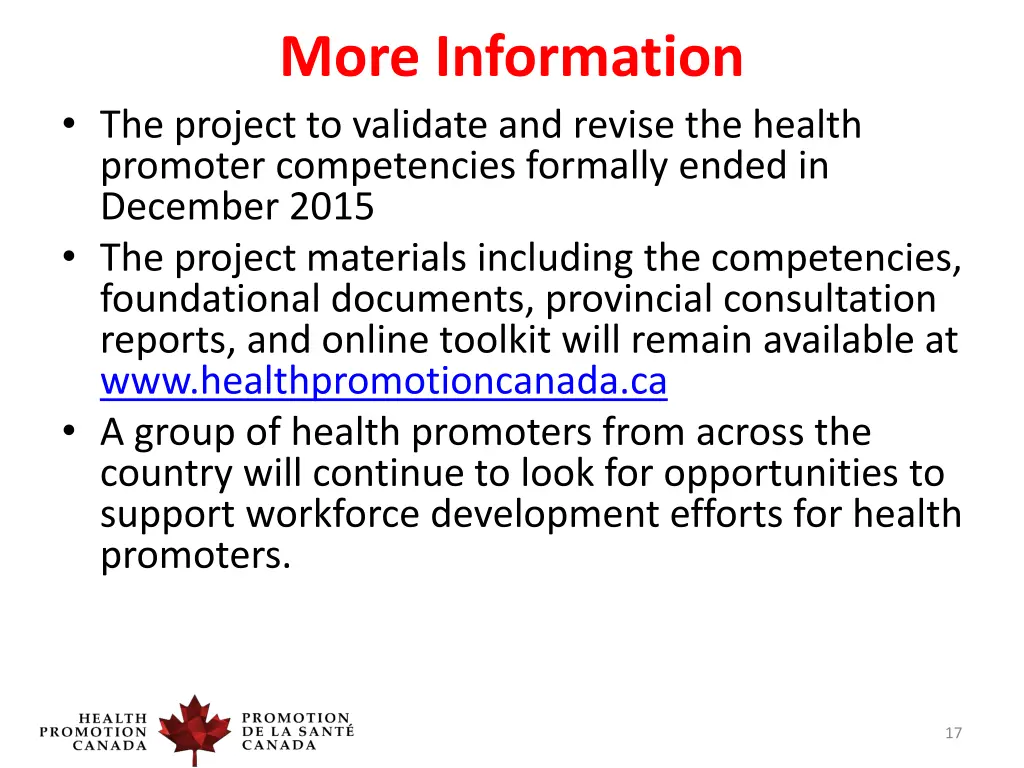 more information the project to validate