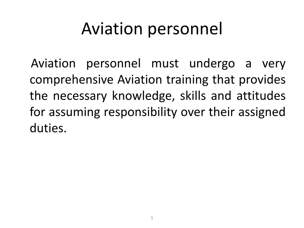 aviation personnel