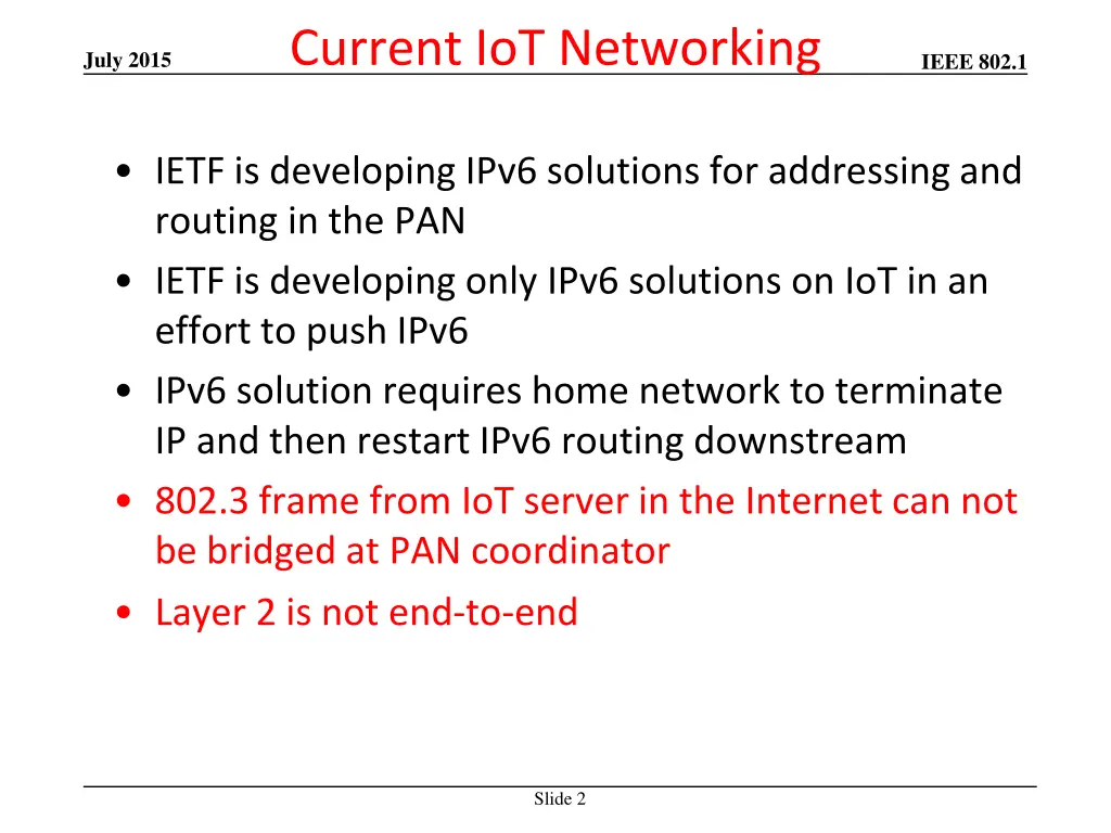 current iot networking