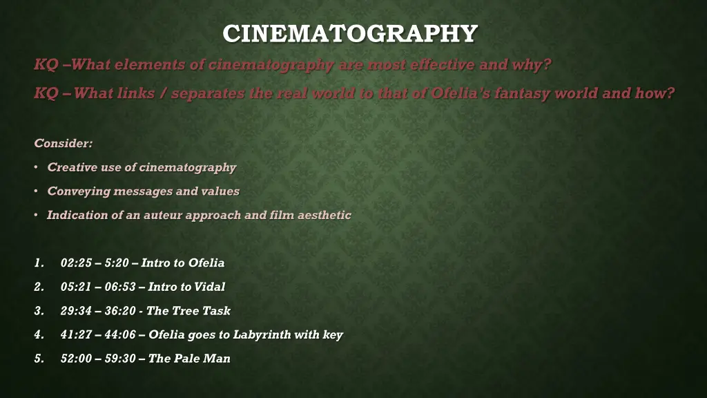 cinematography