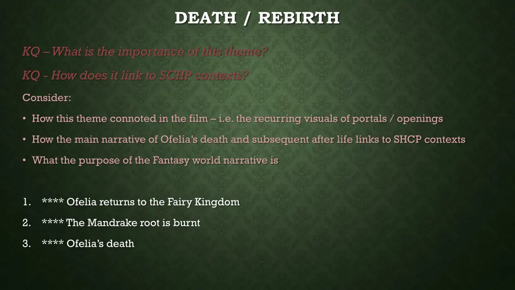 death rebirth