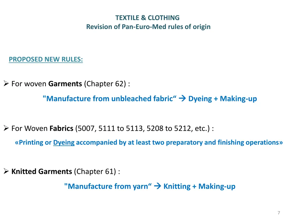 textile clothing revision of pan euro med rules 6