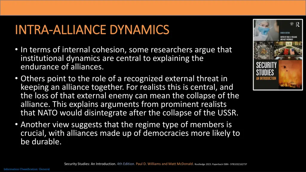 intra intra alliance dynamics alliance dynamics