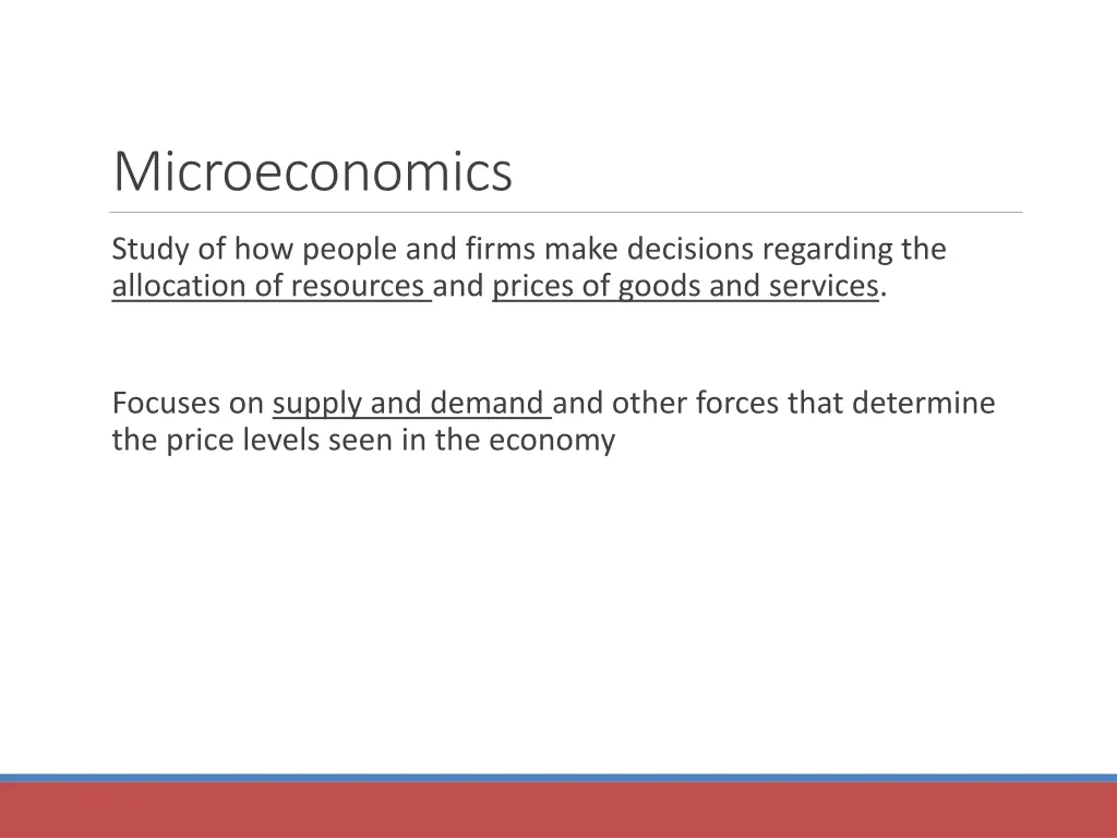 microeconomics