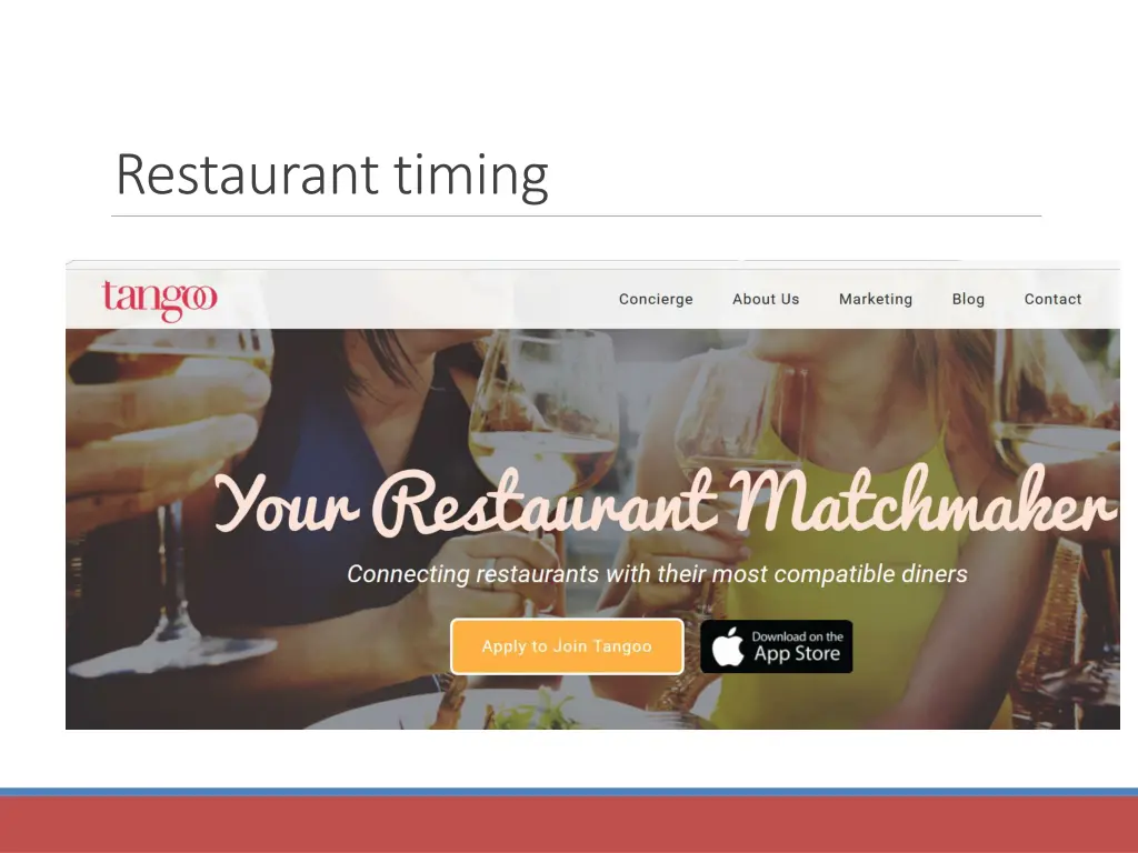 restaurant timing