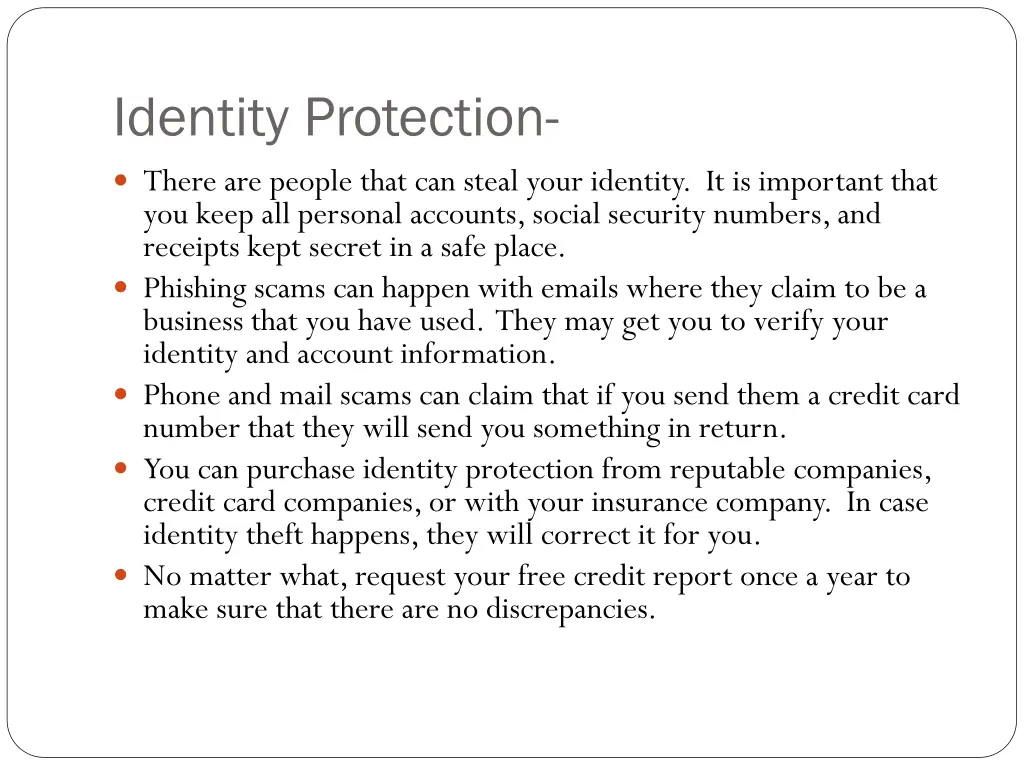 identity protection
