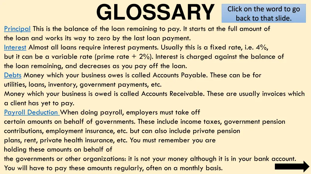 glossary