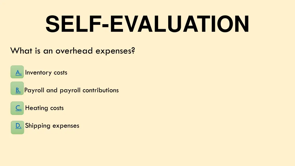 self evaluation 1