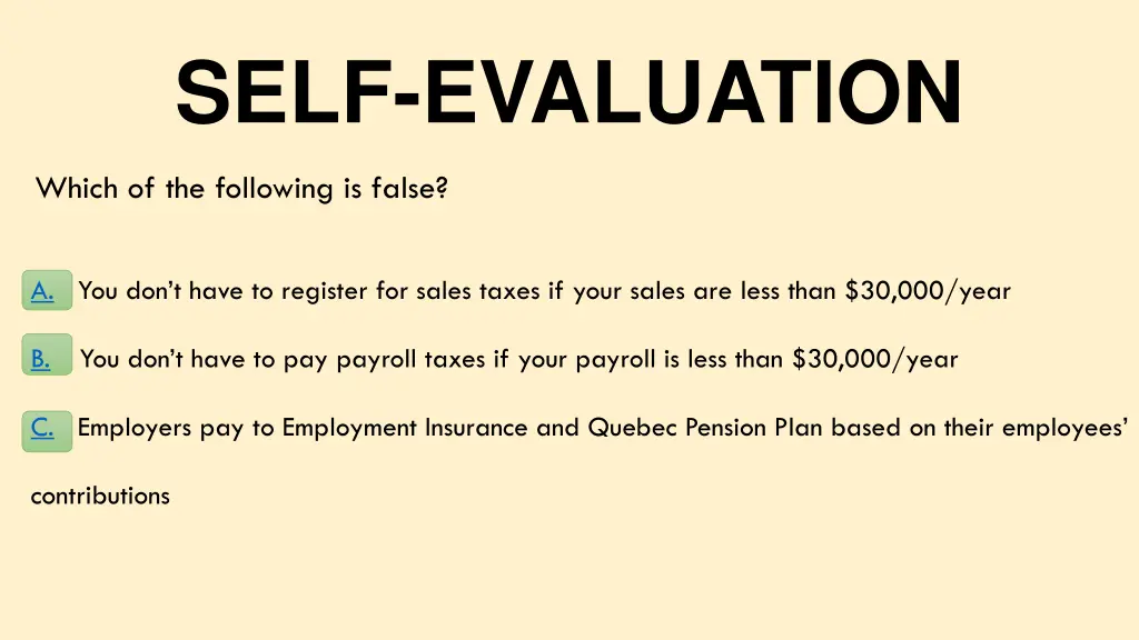 self evaluation