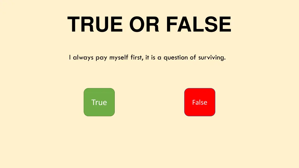 true or false