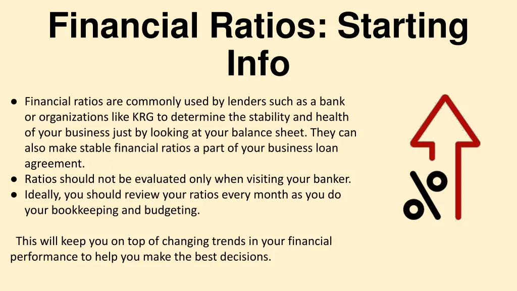 financial ratios starting info