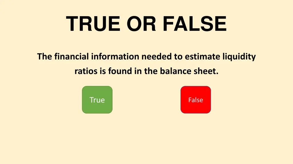 true or false