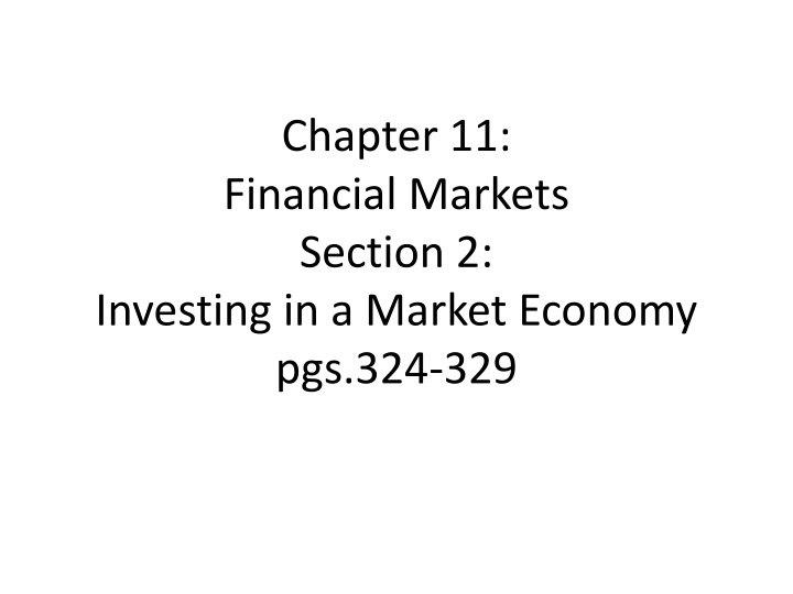 chapter 11 financial markets section 2 investing