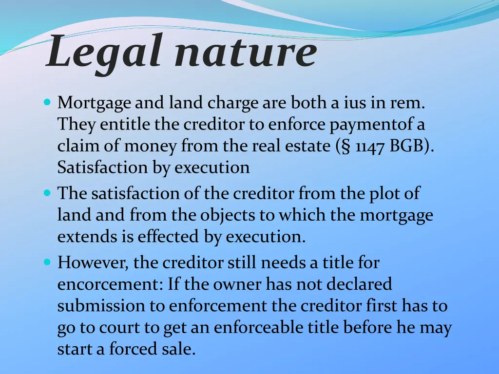 legal nature