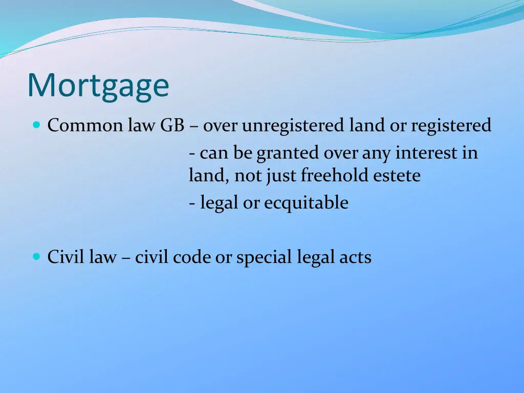 mortgage