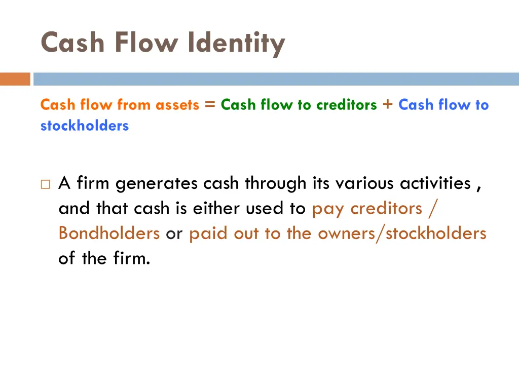 cash flow identity