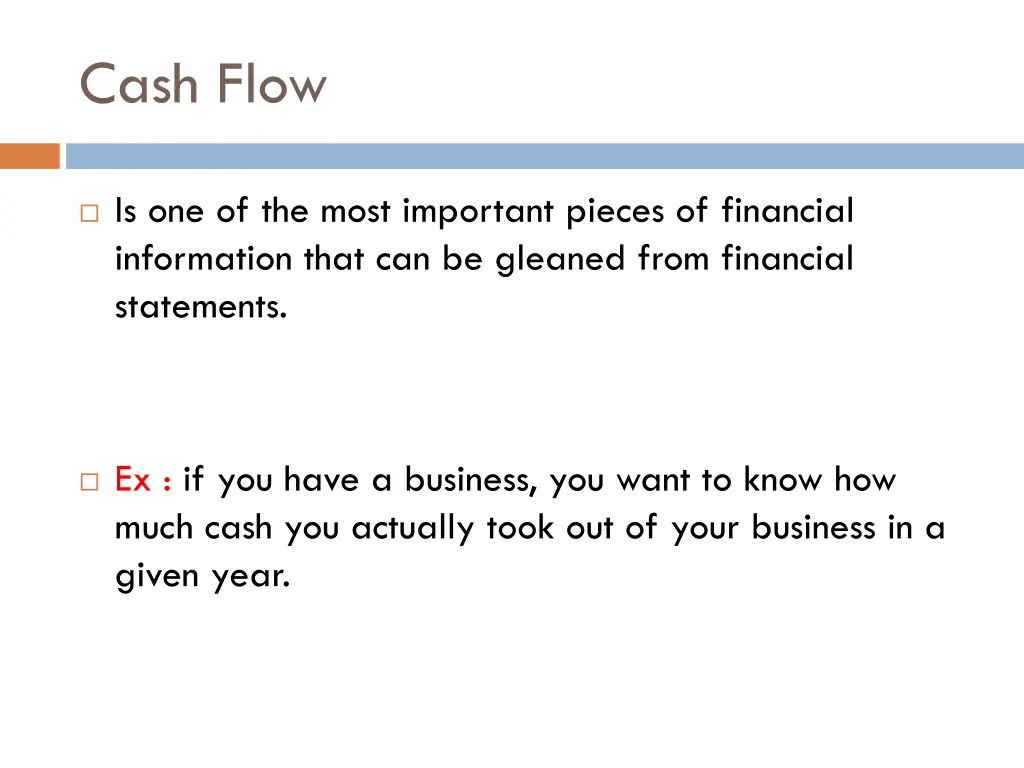 cash flow