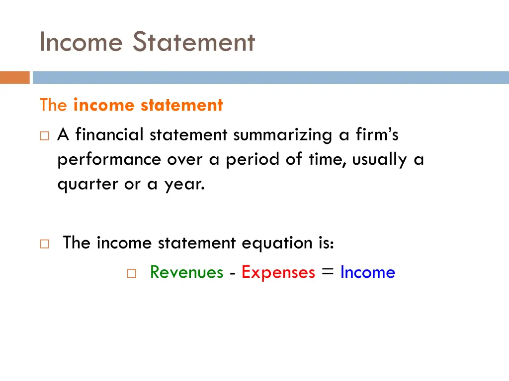 income statement