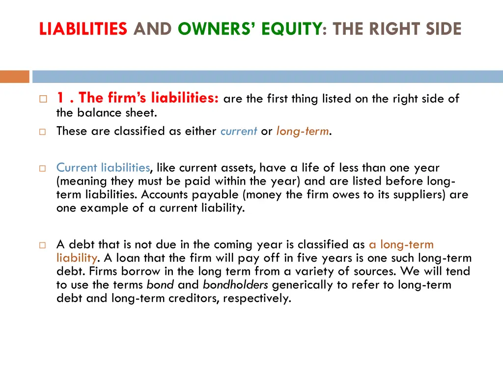 liabilities and owners equity the right side