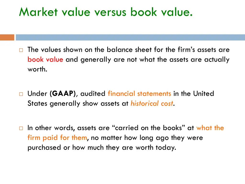 market value versus book value
