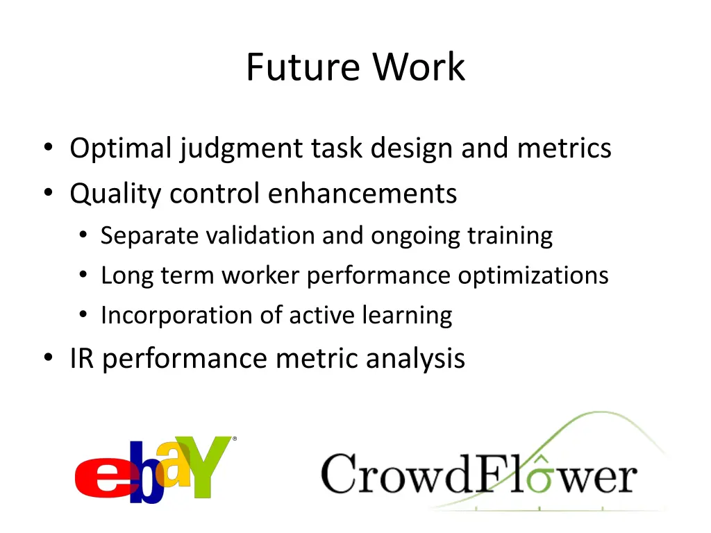 future work