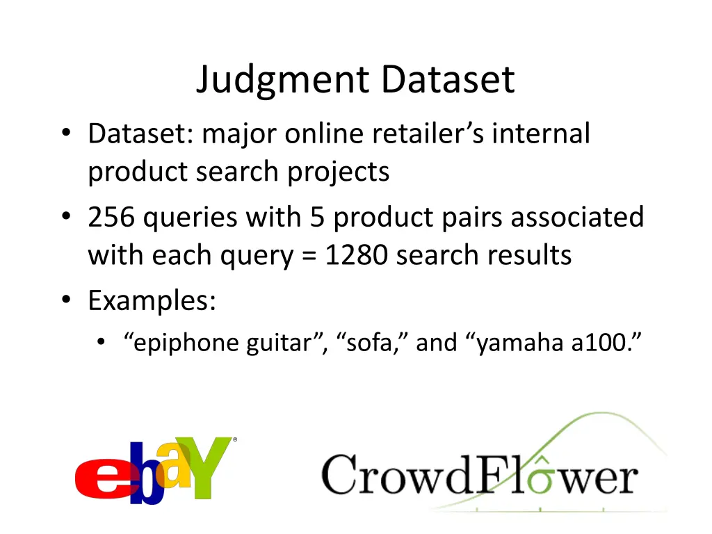 judgment dataset dataset major online retailer