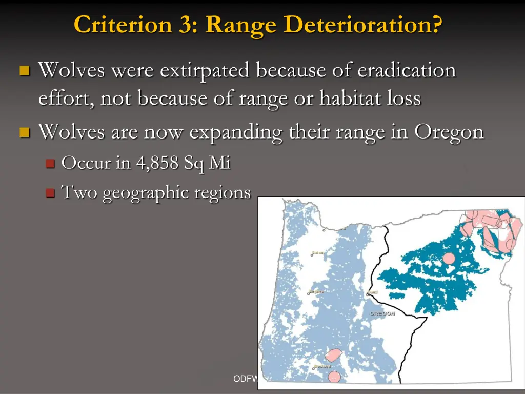 criterion 3 range deterioration
