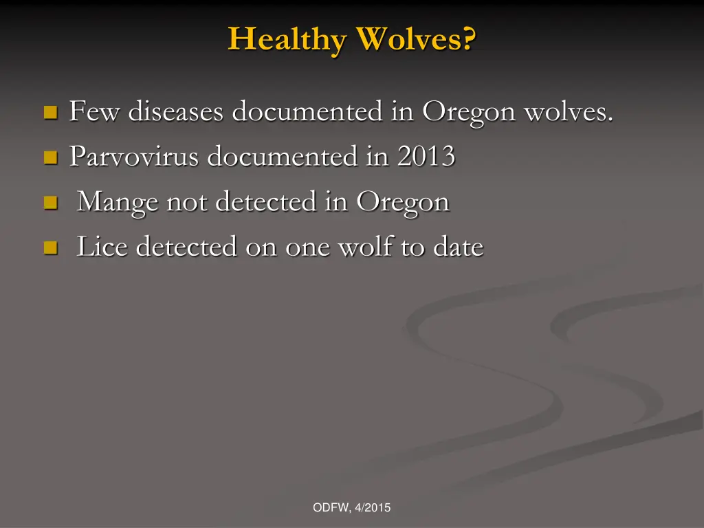 healthy wolves